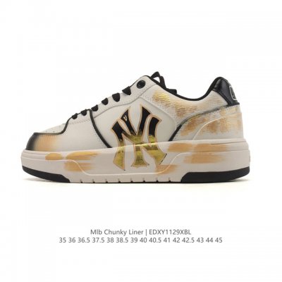 公司级 Mlb Chunky Liner Mid人气单品学长鞋系列轻量增高厚底百搭休闲运动板鞋轻便胶鞋 高级街头休閒品牌鞋。Mlb Chunky Liner 学