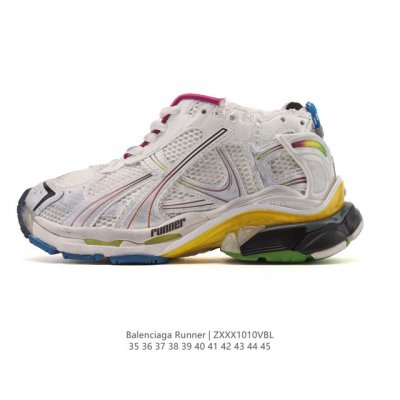 公司级Balenciaga巴黎世家 Runner 皮革 百搭简约 低帮老爹鞋 原厂楦头 做旧细节拉满 原鞋同步开发 采用环保天空革与网眼织物鞋面材质中底 搭载轻