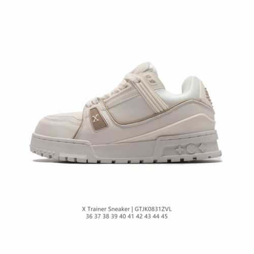 路易威登louis Vuitton Lv路易威登板鞋 时尚厚底增高运动鞋 潮男鞋 舒适防滑底和百搭性霸屏整个时尚娱乐圈，细节调整完美主义！鞋面采用专柜zp一致的