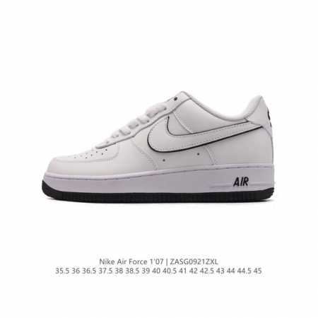头层皮 耐克 Nike Air Force 1 '07 Low 空军一号含气垫 低帮百搭厚底增高休闲运动板鞋。柔软、弹性十足的缓震性能和出色的中底设计，横跨复古 - 点击图像关闭