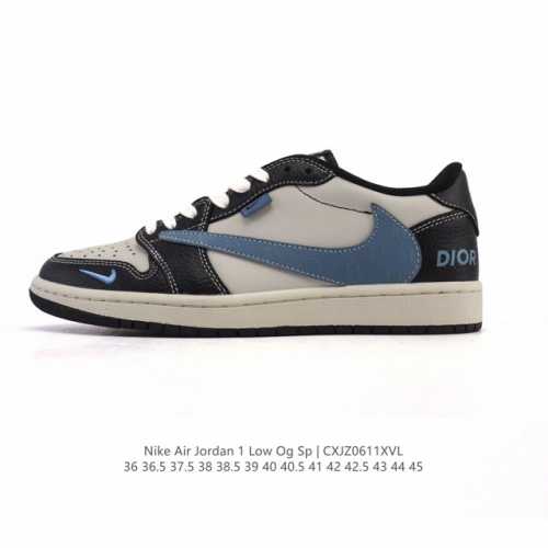 公司级 真标 耐克 Nike Air Jordan 1 Low Og Sp Military Blue Aj1乔1倒勾 2025年新款 蛇年新款 低帮篮球鞋 A