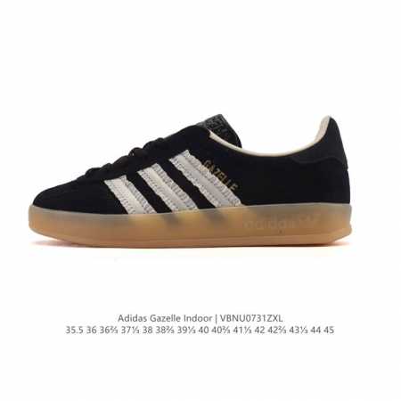 阿迪达斯 Adidas Originals Gazelle Indoor复古三叶草防滑透明橡胶板鞋经典运动鞋 Hello Kitty 猫。这款经典鞋,忠于原版设 - 点击图像关闭