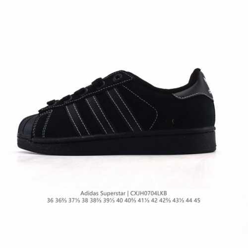 公司级 阿迪达斯 Adidas Superstar 2025年新款鞋子 蛇年新款经典贝壳头系列 新款休闲板鞋潮流男女士运动鞋 。鞋面柔软皮革拼接材质 标志性的贝