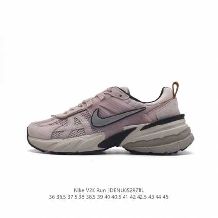 Nike 耐克 V2K Run 减震防滑 复古低帮跑步鞋 超火复古跑鞋，采用太空革组合呼吸网眼布鞋面材质，搭载正确4层组合底模，嵌入tpu加固稳定模块,双层md - 点击图像关闭