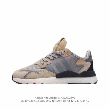 真爆 阿迪达斯 Adidas Nite Jogger 全新配色王嘉尔代言款运动鞋。织物透气鞋面 夜行者 3M反光 真爆大底复古跑鞋。 针织透气网布搭配皮革拼接打 - 点击图像关闭