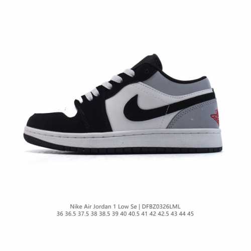 90 【头层皮拼接】耐克 乔丹Air Jordan 1 Low Aj1 乔1 乔丹1代Aj1 低帮复古文化休闲运动篮球鞋。该鞋款从 1985 年元年款汲取设计灵