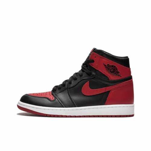 真二层耐克 Nike Air Jordan 1 Retro High Og 乔丹一代aj1 乔1 Aj1 高帮篮球鞋复刻运动鞋 皮面高帮板鞋的设计灵感源自运动夹