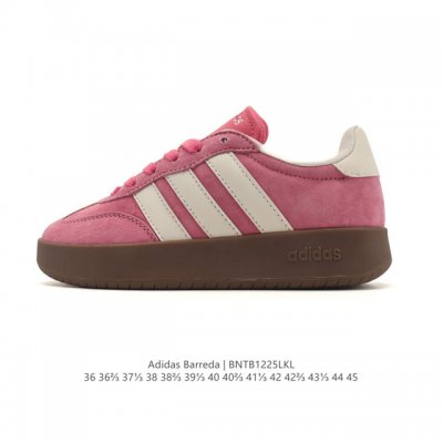 阿迪达斯 Adidas Barreda 考拉派对 复古休闲 清新 舒适百搭 德训鞋 T字头 防滑耐磨 低帮 板鞋 男女款运动鞋。鞋头加宽设计提升了穿着舒适度，长