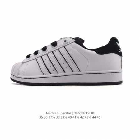 阿迪达斯 Adidas Superstar 2025年新款鞋子 蛇年新款经典贝壳头系列 新款休闲板鞋潮流男女士运动鞋。鞋面柔软皮革拼接材质 标志性的贝壳鞋头，简 - 点击图像关闭
