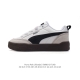Puma 彪马 男女运动板鞋，原楦原纸版开发版型，采用环保纤维革组合翻毛皮饰片鞋面材质，外置耐磨橡胶大底蕾哈娜同系面包鞋太好看了！彪马puma Park Lif