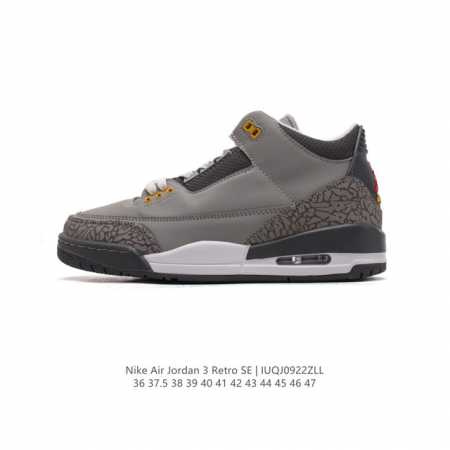 耐克 乔丹 Aj3 耐克 Nike Air Jordan 3 Retro Se 乔3 复刻篮球鞋 乔丹3代 三代 男女子运动鞋，作为 Aj 系列中广受认可的运动 - 点击图像关闭