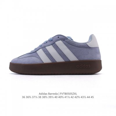 阿迪达斯 Adidas Barreda 考拉派对 复古休闲 清新 舒适百搭 德训鞋 T字头 防滑耐磨 低帮 板鞋 男女款运动鞋。鞋头加宽设计提升了穿着舒适度，长