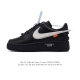 公司级 耐克nike Off-White X Air Force 1 Ow联名空军一号厚底增高运动板鞋。附赠 Logo 品牌清洁刷。 鞋款延续了此次联名的设计风