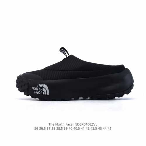 公司级 北面 北脸 The North Face 低帮保暖雪地靴冬款板鞋 毛毛虫一脚蹬 休闲拖鞋 复古百搭厚底增高运动板鞋。居家室内外秋冬一脚蹬保暖休闲面包鞋采