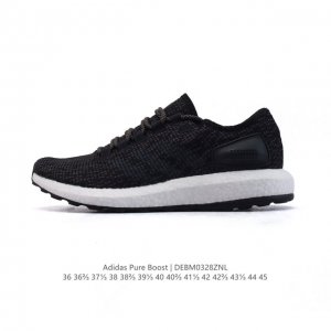 210 【公司级】真标半码制#Adidas Pureboost Ltd 爆米花缓震中底跑步鞋。折叠编织面 真标原盒 真爆中底 真马牌大底 正确鞋型鞋面 楦宽D非