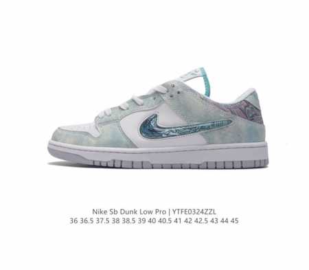 耐克 Nike Sb Dunk Low Pro 男 女滑板鞋 经典复古运动鞋 采用低帮设计 塑就经典 Dunk 风格 鞋垫后跟搭载 Zoom Air 气垫 加衬 - 点击图像关闭