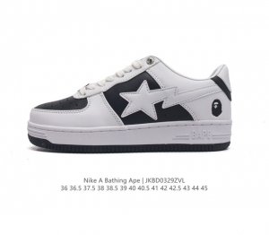 A Bathing Ape 安逸猿 男女运动鞋复古板鞋 升级原楦原纸版数据开发 采用超软皮革鞋面材质 内置全掌air Sole气垫定制联乘 日本里原宿潮流品牌a