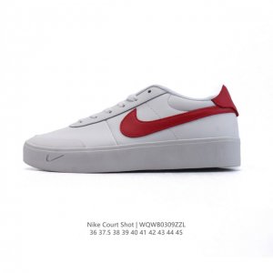 新品 耐克 Nike Court Shot 男女子运动鞋春季透气轻便经典白昼 潮流 嘻哈 百搭 防滑 低帮 板鞋 Fq8146#拒绝沉闷黑白 质感满满的皮革鞋面