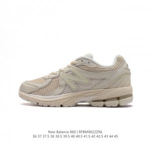 NB 新百伦 New Balance ML860 V2 系列复古老爹风休闲运动慢跑。采用丝光猪巴皮革拼接透气网眼织物鞋面T-Beam大底提供足步弓支撑，保持步态
