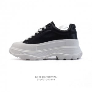 230 【新品公司级】Gg-Cc 时尚女士皮鞋 低帮时装厚底显高百搭休闲松糕鞋 小红书爆款小白鞋 麦昆同款女鞋厚底增高休闲运动鞋 新款 官方同步发售 。正确版组