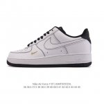 真标 耐克 Nike Air Force 1 '07 Low 空军一号含气垫 小白鞋 低帮百搭厚底增高休闲运动板鞋。柔软、弹性十足的缓震性能和出色的中底设计，横