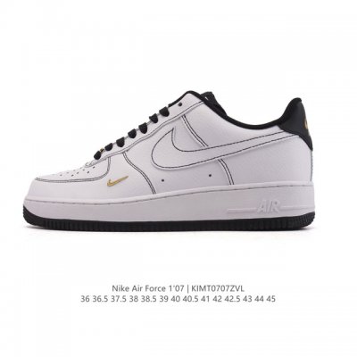 真标 耐克 Nike Air Force 1 '07 Low 空军一号含气垫 小白鞋 低帮百搭厚底增高休闲运动板鞋。柔软、弹性十足的缓震性能和出色的中底设计，横