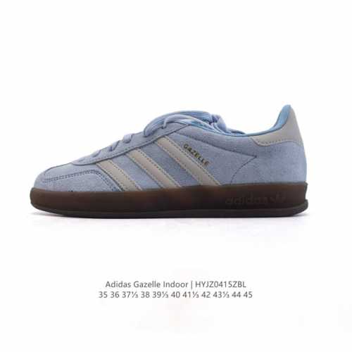 公司级 阿迪达斯 Adidas Originals Gazelle Indoor 复古三叶草防滑透明橡胶板鞋经典运动鞋。这款经典鞋,忠于原版设计,缀撞色三条纹和