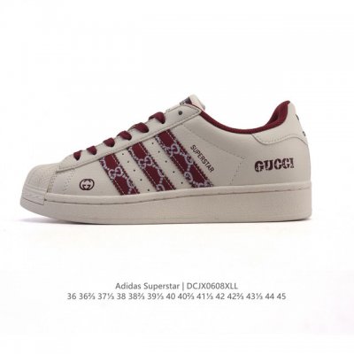公司级 真标 阿迪达斯 Adidas Superstar 2025年新款鞋子 蛇年新款经典贝壳头系列 新款休闲板鞋潮流男女士运动鞋。鞋面柔软皮革拼接材质 标志性