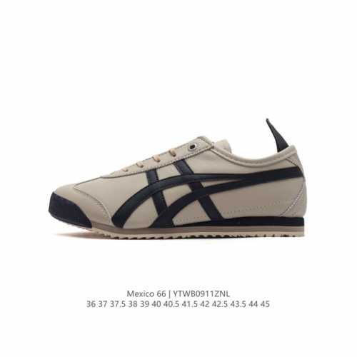 二代 头层皮 Asics 亚瑟士 男女鞋真标半码制 日产经典老牌-鬼塚虎 Onitsuka Tiger Mexico 66经典墨西哥系列复古经典百搭板鞋休闲运动