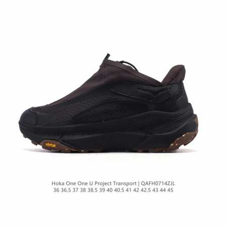 新品公司级 Hoka One One Project Transport 舒适 防滑耐磨 低帮 生活休闲鞋 男女同款 黑色这双鞋也是Hoka提倡环保主义的一双鞋 - 点击图像关闭