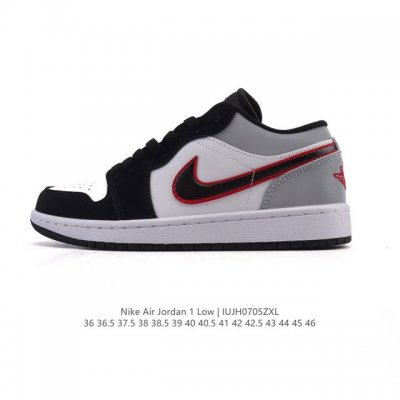 公司级 头层皮 耐克 乔丹Air Jordan 1 Low Aj1 乔1 乔丹1代Aj1 低帮复古文化休闲运动篮球鞋。从1985 年面世的元年款汲取设计灵感，采