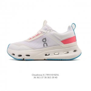 真标 On 昂跑Cloudnova全天候轻量减震舒适透气女款运动鞋街头球鞋风格的运动鞋，搭载 On 标志性的跑鞋科技，带来轻量脚感及满足时尚穿搭需求。面料:高性