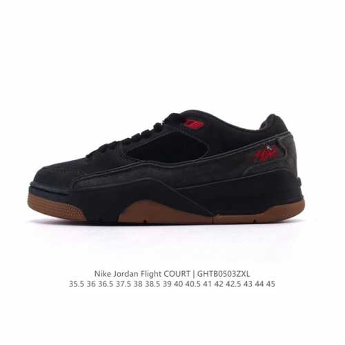 耐克 Nike 乔丹 Jordan Flight Court 时尚休闲 防滑耐磨 低帮运动鞋 复古篮球鞋 男女同款 Jordan 新鞋型 又来了！新配色曝光！滑