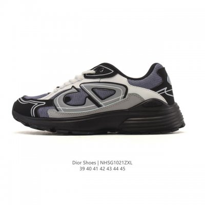 公司级 Dior 迪奥 高奢品牌 彰显高级气质 Dior 运动鞋低帮系列复古休闲鞋时尚慢跑鞋厚底老爹鞋圆头系带 运动跑鞋 生活休闲鞋 男款 时髦单品 时尚百搭