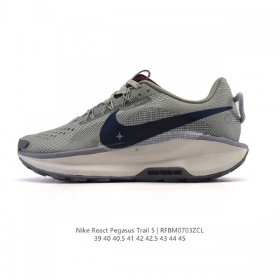 耐克 Nike Pegasustrail5 男款越野跑步鞋夏新款耐克飞马该鞋款搭载出众回弹的 Reactx 泡绵中底，多种地面，皆可轻松驾驭。采用别致设计。上脚