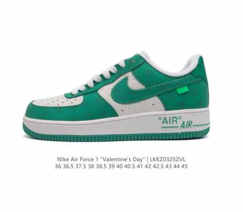 Louis Vuitton X Nike Air Force 1 Low 路易威登联名 耐克 空军一号 Af1 低帮百搭休闲厚底增高运动板鞋 柔软 弹性十足的缓