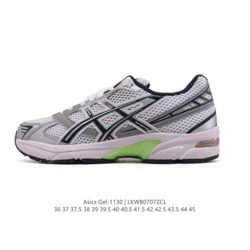 Asics 亚瑟士 新款情侣健步减震复古鞋Gel-1 男女时尚透气运动潮流耐磨休闲鞋 。选用网眼与皮革相接，复古而富有层次感。网布搭配银色金属感线条，虎爪 Lo