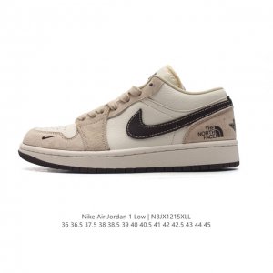 公司级 耐克 乔丹air Jordan 1 Low Aj1 乔1 乔丹1代aj1 北脸 北面联名低帮复古文化休闲运动篮球鞋。该鞋款从 1985 年元年款汲取设计
