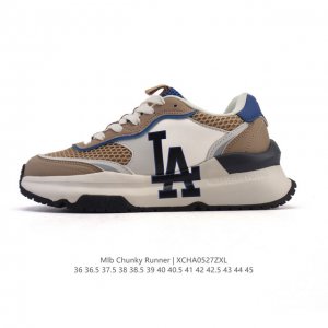 全新2025年新款 Ny美国榄球洋基队New York Yankees X Mlb Chunky Runner Liner 莱纳系列低帮厚底老爹风透气舒适皮面休