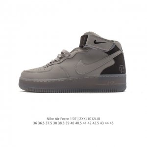 Nk Air Force 1'07 Mid Af1耐克 空军一号 Af1 中帮 魔术贴 厚底增高运动板鞋 原楦头原纸板 打造纯正空军版型。专注外贸渠道 全掌内置