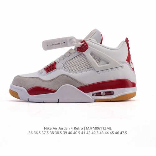 公司级 耐克 Nike Air Jordan 4 Retro Og迈克尔 乔丹Aj4代乔4 中帮复古 休闲运动文化篮球鞋。秉承轻量化的速度型篮球鞋设计思想完成设