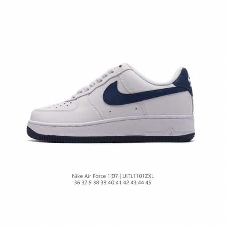 耐克 Nike Air Force 1 '07 Low 空军一号含气垫 低帮百搭厚底增高休闲运动板鞋。柔软、弹性十足的缓震性能和出色的中底设计，横跨复古与现代的 - 点击图像关闭