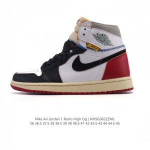 公司级 耐克 Union X Air Jordan 1 Retro High Pk Nrg 高帮Aj1 乔丹一代经典复古运动篮球板鞋 洛杉矶品牌Union与Jo