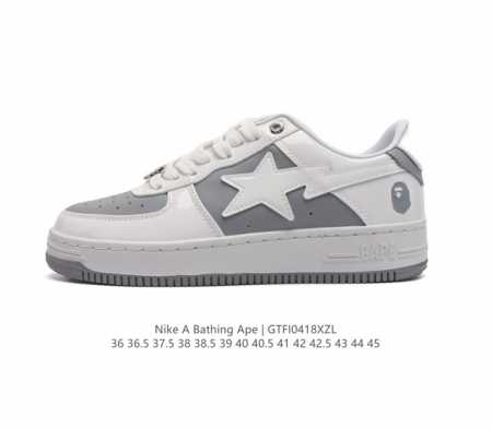 Bathing Ape 安逸猿 男女运动鞋复古板鞋 升级原楦原纸版数据开发，采用超软皮革鞋面材质，内置全掌air Sole气垫定制联乘，日本里原宿潮流品牌a B - 点击图像关闭