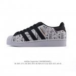 阿迪达斯 Adidas Superstar 2025年新款鞋子 蛇年新款经典贝壳头系列 新款休闲板鞋潮流男女士运动鞋 。鞋面柔软皮革拼接材质 标志性的贝壳鞋头，