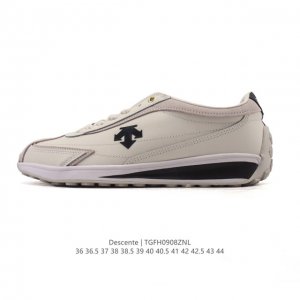 新品公司级 Descente Cron Racer 迪桑特休闲鞋，男女同款设计，迪桑特Cron Racer系列是一款融合日系极简设计与功能科技的多场景休闲鞋，核