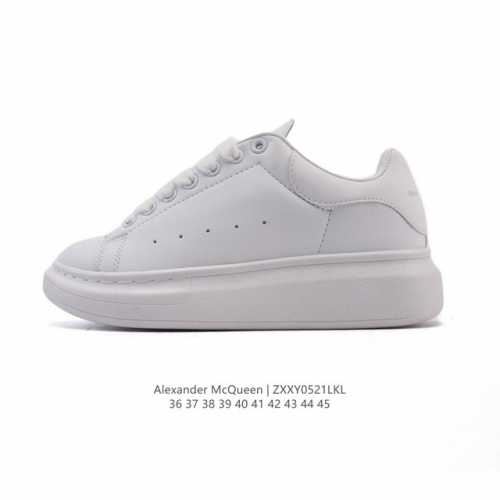 alexandermcqueen 亚历山大 麦昆Mcq 运动小白鞋 厚底增高闪尾光滑牛皮平底鞋休闲鞋 时尚女板鞋潮运动鞋 火爆到大街小巷无人不知 无人不晓的境界
