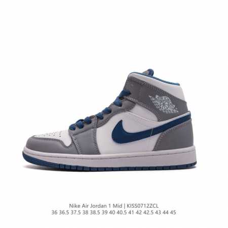 头层皮 耐克 Nike Air Jordan 1 Mid 男女子篮球鞋时尚轻盈板鞋aj1乔1运动鞋 乔丹一代 高帮复古休闲篮球鞋 。Air Jordan 1 M - 点击图像关闭