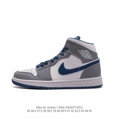 头层皮 耐克 Nike Air Jordan 1 Mid 男女子篮球鞋时尚轻盈板鞋aj1乔1运动鞋 乔丹一代 高帮复古休闲篮球鞋 。Air Jordan 1 M