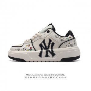 全新2024新款，Ny美国榄球洋基队new York Yankees X Mlb Chunky Runner Liner 莱纳系列低帮厚底老爹风透气舒适皮面休闲